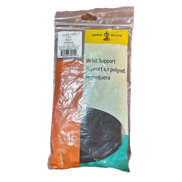 PROFLEX BY ERGODYNE 4000 Wrist Support Left Hand Medium Black 6-7”New VTG 1999 - Picture 1 of 5